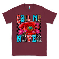Burgundy call me never olivia Classic Tee - OliviaCreatesArt