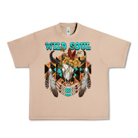 Burro Wild Soul Bull Skull Urban Heavy Tee - FaDigitalArtStudio