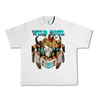 Lunar Rock Wild Soul Bull Skull Urban Heavy Tee - FaDigitalArtStudio