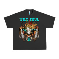 Pigment Black Wild Soul Bull Skull Urban Heavy Tee - FaDigitalArtStudio