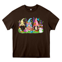 Chocolate Brown Easter gnomes Easter Day Heavy Core Tee - CowGirlArtShop