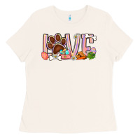 Bone Easter love dog paw Ladies Tee - BundleAndBundleShop