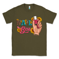 Army Green western sunflowers nail boss Classic Tee - Artiststas