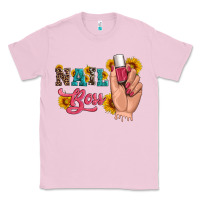 Bubblegum Pink western sunflowers nail boss Classic Tee - Artiststas