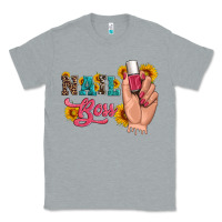 Heather Grey western sunflowers nail boss Classic Tee - Artiststas