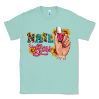 Seafoam western sunflowers nail boss Classic Tee - Artiststas