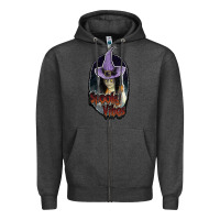 Charcoal Heather spooky vibes Zipper Hoodie - JahusDesignShop