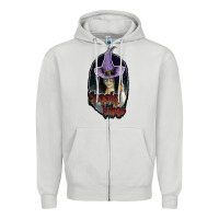 Dove Grey spooky vibes Zipper Hoodie - JahusDesignShop
