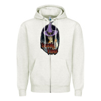 Oatmeal Heather spooky vibes Zipper Hoodie - JahusDesignShop