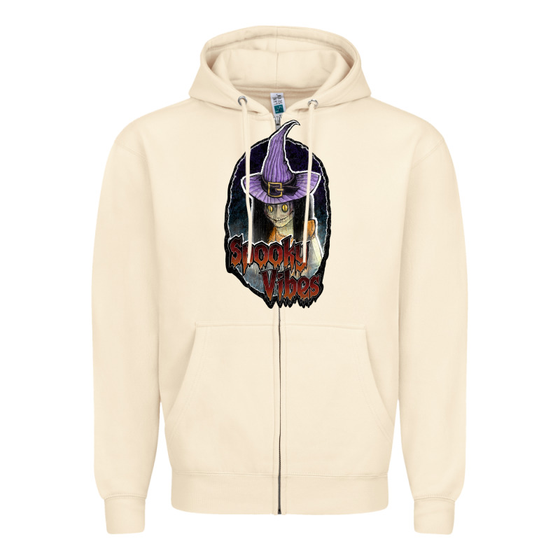 Spooky Vibes Zipper Hoodie by JahusDesignShop | Teevron