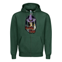 Sports Green spooky vibes Zipper Hoodie - JahusDesignShop