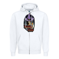 White spooky vibes Zipper Hoodie - JahusDesignShop