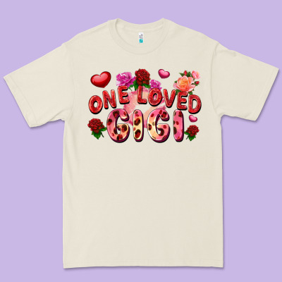 One Loved Gigi Valentine's Day Premium Tee Designed By Fadigitalartstudio