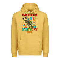 Antique Gold brother of the birthday boy t rex Premium Hoodie - Artiststas