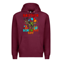 Brother Of The Birthday Boy T Rex Premium Hoodie | Teevron