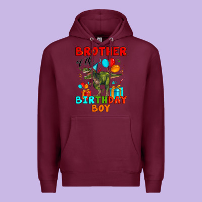 Brother Of The Birthday Boy T Rex Premium Hoodie Designed By Artiststas