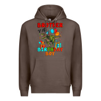 Coffee brother of the birthday boy t rex Premium Hoodie - Artiststas