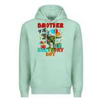 Seafoam brother of the birthday boy t rex Premium Hoodie - Artiststas