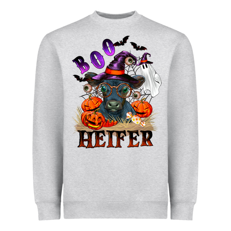 Boo Heifer Black Angus Heavyweight Sweatshirt by RanaPortraitStore | Teevron