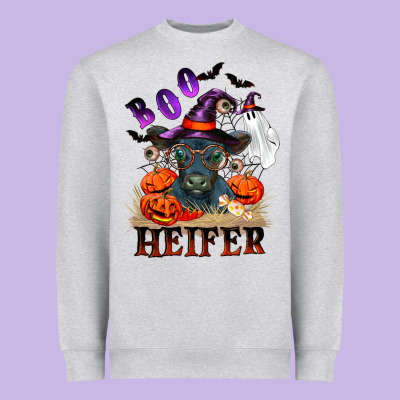 Boo Heifer Black Angus Heavyweight Sweatshirt Designed By Ranaportraitstore