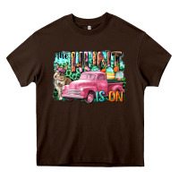 Chocolate Brown The hunt is on Easter Day Heavy Core Tee - CowGirlArtShop