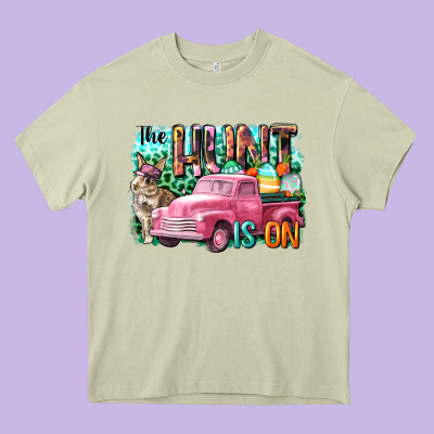 The Hunt Is On Easter Day Heavy Core Tee Designed By Cowgirlartshop