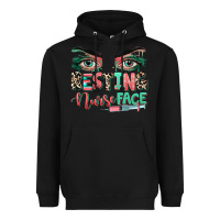 Black resting nurse face Heavyweight Hoodie - RanaPortraitStore