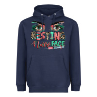 Navy resting nurse face Heavyweight Hoodie - RanaPortraitStore