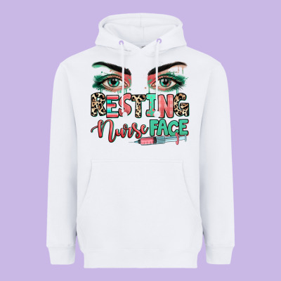 Resting Nurse Face Heavyweight Hoodie Designed By Ranaportraitstore