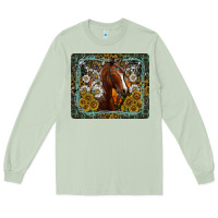 Matcha Western Horse Mouse Pad Long Sleeve Tee - CowhideDigitalArt