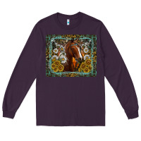 Plum Western Horse Mouse Pad Long Sleeve Tee - CowhideDigitalArt
