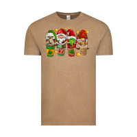 Vintage Coffee christmas coffee cups gnomies Vintage Tee - FaDigitalArtStudio