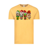 Vintage Mustard christmas coffee cups gnomies Vintage Tee - FaDigitalArtStudio