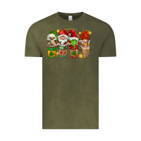 Vintage Olive christmas coffee cups gnomies Vintage Tee - FaDigitalArtStudio