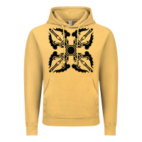 Vintage Mustard trippy psychedelic rave sacred geometry Vintage Hoodie - DesigneFamous