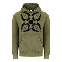 Vintage Olive trippy psychedelic rave sacred geometry Vintage Hoodie - DesigneFamous