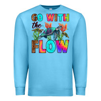 Ocean Blue go with the flow Premium Sweatshirt - RanaPortraitStore