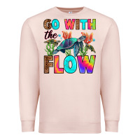Pale Pink go with the flow Premium Sweatshirt - RanaPortraitStore