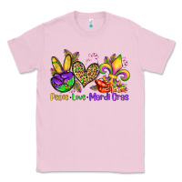 Bubblegum Pink peace love mardi gras olivia Classic Tee - OliviaCreatesArt
