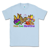 Dusty Blue peace love mardi gras olivia Classic Tee - OliviaCreatesArt
