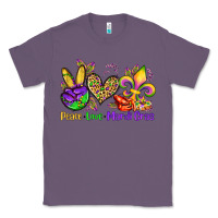 Lavender peace love mardi gras olivia Classic Tee - OliviaCreatesArt