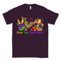 Plum peace love mardi gras olivia Classic Tee - OliviaCreatesArt
