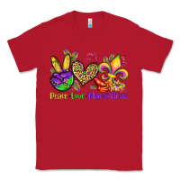 Red peace love mardi gras olivia Classic Tee - OliviaCreatesArt