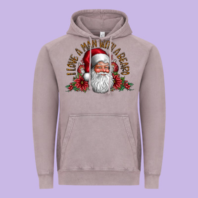 I Love A Man With Beard Vintage Hoodie Designed By Cowhidedigitalart