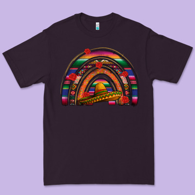 Mexico Rainbow Premium Tee Designed By Fadigitalartstudio