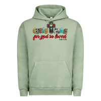Pigment Oil Green christmas for god so loved john 3 16 Urban Hoodie - Jasminsmagicworld