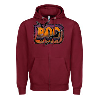 Burgundy boo Zipper Hoodie - JahusDesignShop