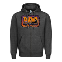 Charcoal Heather boo Zipper Hoodie - JahusDesignShop