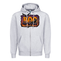 Heather Grey boo Zipper Hoodie - JahusDesignShop