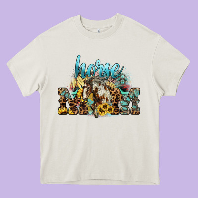 Horse Mom Mother's Day Heavy Core Tee Designed By Howdyjamesfarm